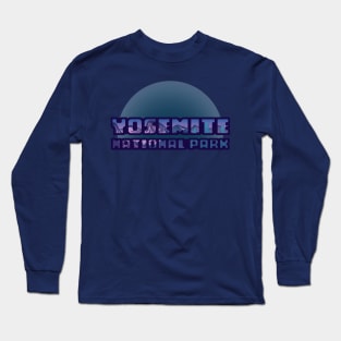 Yosemite National Park Retro Text Logo Long Sleeve T-Shirt